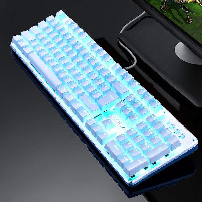 狼蛛契约者机械键盘 USB有线青轴游戏键盘网吧87/104键跑马灯涟漪|msdalam kategori Perkakasan komputer/monitor/Komputer Zhou Bian, papan kekunci - dari Buy2taobao.com untuk memberikan perkhidmatan ejen Taobao profesional membeli