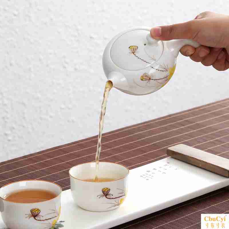 手繪陶瓷快客杯旅行便攜功夫茶具套裝壹壺兩杯茶壺禮品定制logo在類目 餐飲具, 茶具, 功夫茶具中 - 來自Buy2taobao.com提供專業的淘寶代購服務