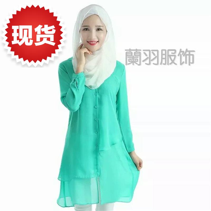 20u18 Muslim Lan Yu shirt Dress Hui clothing Thin section Mid length version Women's wear clothesin the Women's clothing/Boutique , Shirt category - from Buy2taobao.com to provide professional Taobao agent buy service
