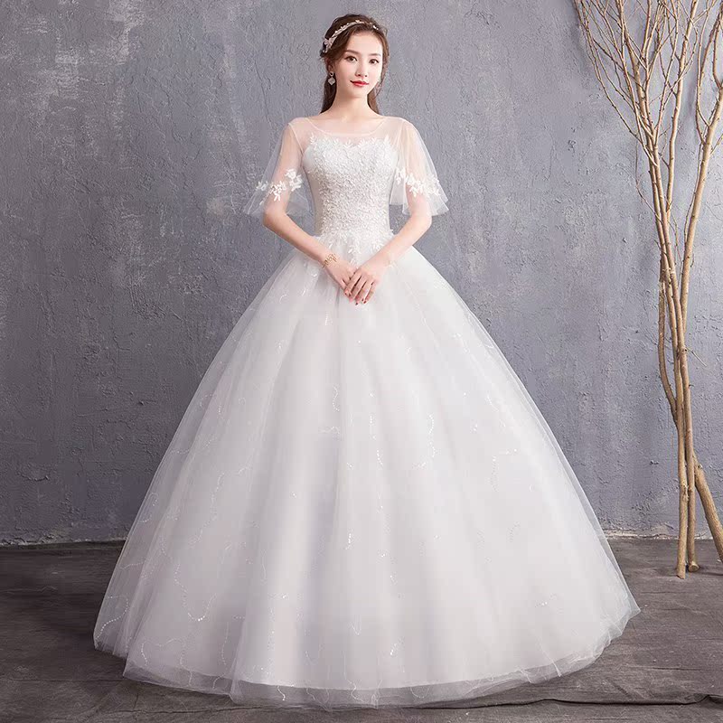 婚纱礼服2018新款新娘结婚一字肩婚纱礼服韩式显瘦齐地森系轻婚纱在类目 女装/女士精品, 婚纱/旗袍/礼服, 婚纱中 - 来自Buy2taobao.com提供专业的淘宝代购服务