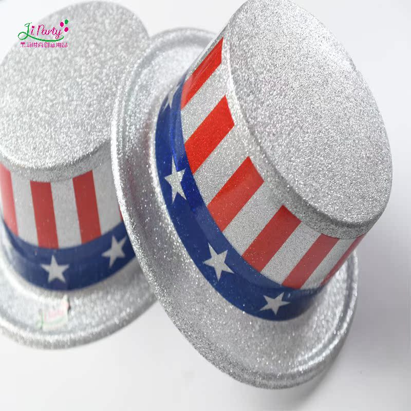 American Flag Party hats Independence Day show Dance Topper prop cosplay Hat photographic props 10 individualin the Festive supplies/Gift , Dress supplies category - from Buy2taobao.com to provide professional Taobao agent buy service