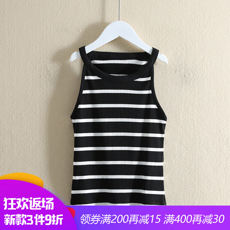 【鸟系列】品牌折扣女装店专柜正品夏2019新款圆领无袖条纹针织衫在类目 女装/女士精品, 毛针织衫中 - 来自Buy2taobao.com提供专业的淘宝代购服务