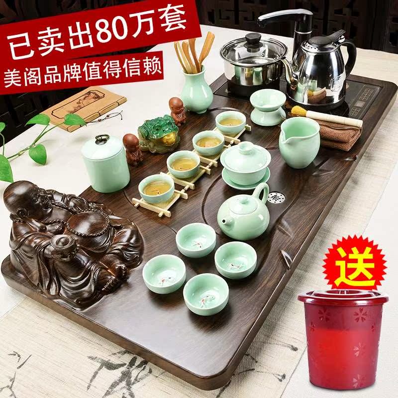 竹茶盘竹制喝茶茶壶功夫茶具茶台储水整块茶海圆形抽屉式不锈钢在类目 餐饮具, 茶具, 整套茶具中 - 来自Buy2taobao.com提供专业的淘宝代购服务