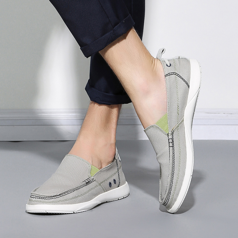 2019 Spring new pattern Wo Erlu Canvas shoes for men England Pedal Casual Slip-ons ventilation drive a car Men's Shoesin the Men's Shoes, Canvas shoes category - from Buy2taobao.com to provide professional Taobao agent buy service