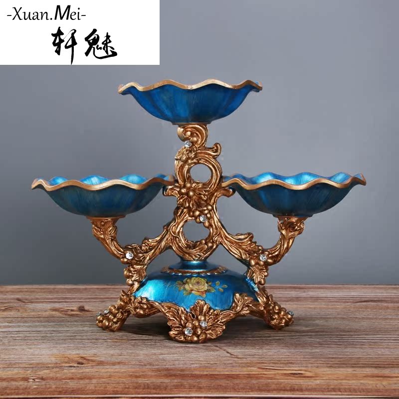 European style Fruit plate originality modern Living room decor tea table Decoration high-grade Sub-grid three layers Dried fruit trayin the Home accessories , Decorative items , Fruit plate/Fruit baskets category - from Buy2taobao.com to provide professional Taobao agent buy service