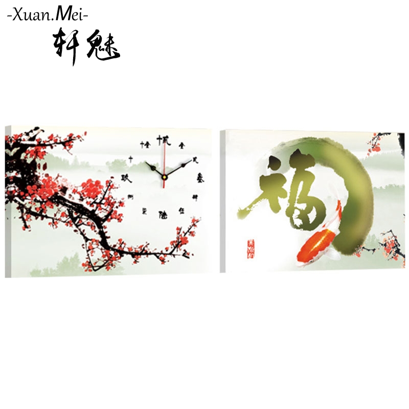 轩魅现代客厅装饰画中式沙发背景装饰书房无框画挂钟餐厅挂画墙画|ruв категории Домашний быт, декоративная живопись, без рамы картину настенные часы - от Buy2taobao.com для оказания профессиональной услуги покупки агента Taobao