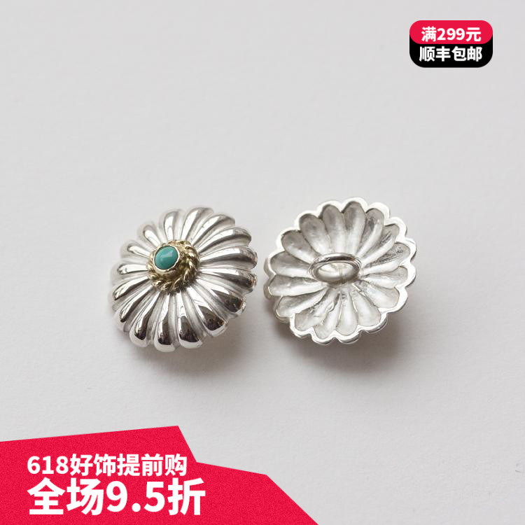 Written words Original design vintage Indiana Turquoise Set 925 Pumpkin Silver Buckle clothes Accessories giftin the Accessories/Fashion Jewelry, DIY Fitting , Buckle category - from Buy2taobao.com to provide professional Taobao agent buy service