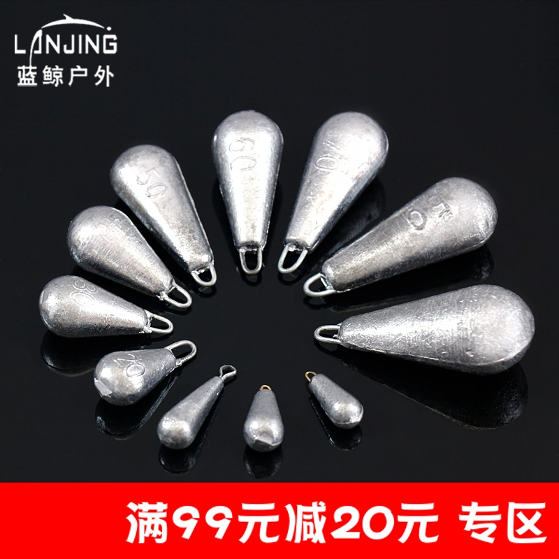 促销铅坠水滴型20克-80克铅坠串钩铅坠渔坠矶竿抛竿海竿鱼线配件在类目 户外/登山/野营/旅行用品, 垂钓装备, 铅坠中 - 来自Buy2taobao.com提供专业的淘宝代购服务