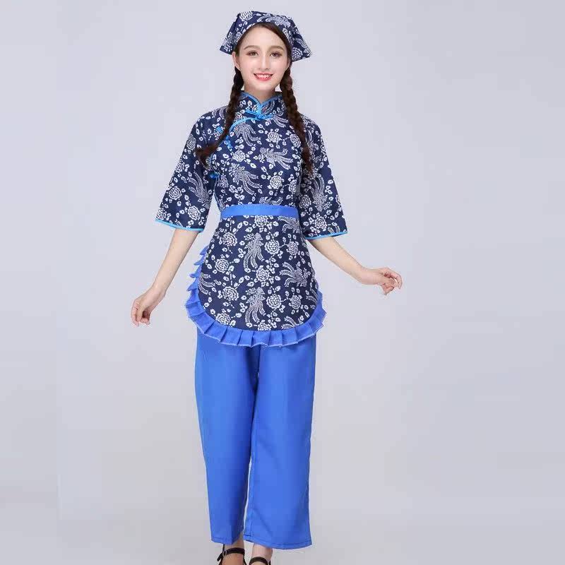 小品服服装村姑碎花演农村衣服演出服采茶阿庆嫂女舞蹈演出服女在类目 女装/女士精品, 唐装/民族服装/舞台服装, 民族服装/舞台装中 - 来自Buy2taobao.com提供专业的淘宝代购服务