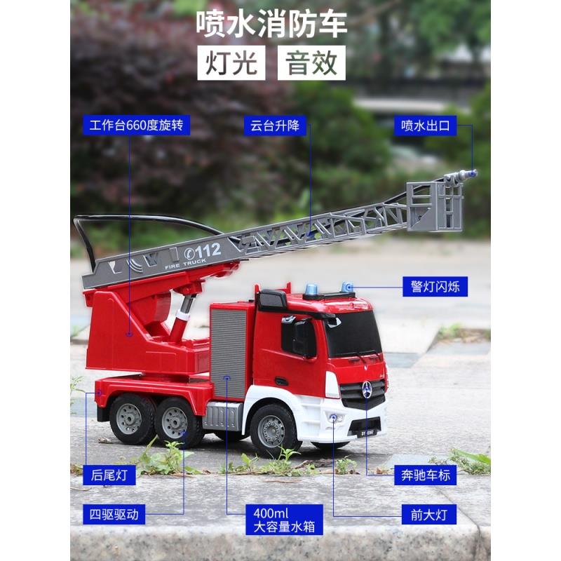 创意新款玩具车遥控喷水消防车大号玩具男孩儿童救火工程车电动仿|msdalam kategori Toy/bayi/teka-teki/blok bangunan/model, simulasi/Bermain mainan rumah, simulasi/anak patung haiwan - dari Buy2taobao.com untuk memberikan perkhidmatan ejen Taobao profesional membeli
