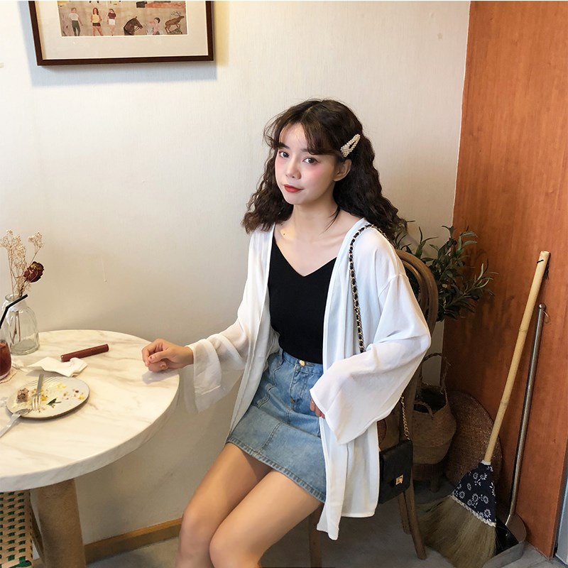 夏季2019新款仙女防曬衣女中長款開衫雪紡上衣百搭薄款防曬外套e在類目 女裝/女士精品, 蕾絲衫/雪紡衫中 - 來自Buy2taobao.com提供專業的淘寶代購服務