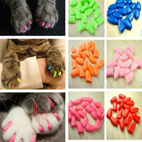 宠物猫咪狗狗指甲套 防抓伤宠物指甲套 猫指甲套送胶水(20颗装)|ruв категории животное/Животное питание и принадлежностей, одежды и аксессуаров для домашних животных, Пэт ногти рукав - от Buy2taobao.com для оказания профессиональной услуги покупки агента Taobao