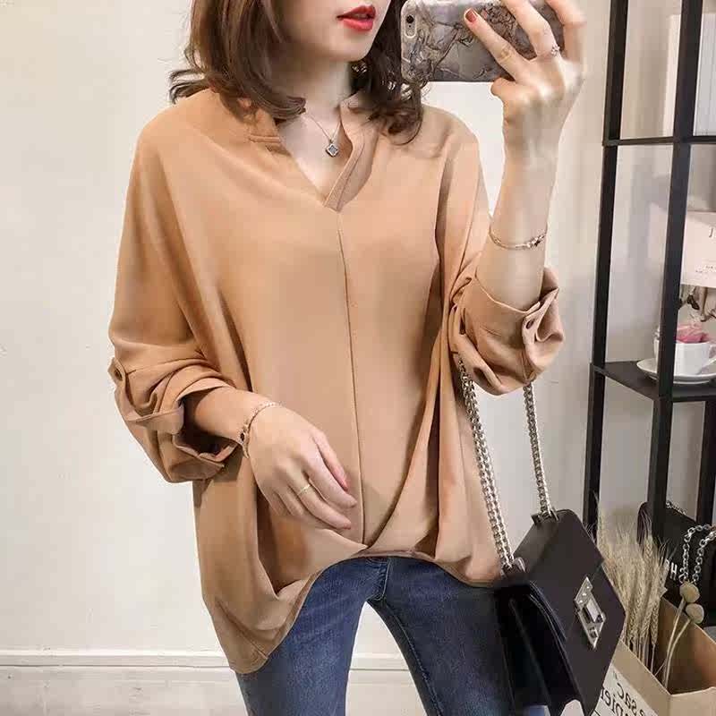 Autumn new pattern Korean Edition Easy Large Women's wear mm200 Sleeve of bat Long sleeve jacket Versatile shirtin the Women's clothing/Boutique , Large size women category - from Buy2taobao.com to provide professional Taobao agent buy service