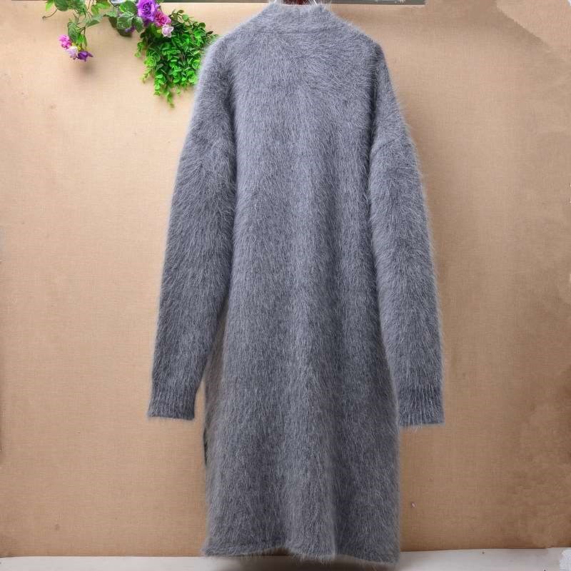 Long hair Mink cashmere Mid length version grey Cape coat Korean Edition Easy thickening Lazy Twists sweaterin the Women's clothing/Boutique , Sweaters category - from Buy2taobao.com to provide professional Taobao agent buy service