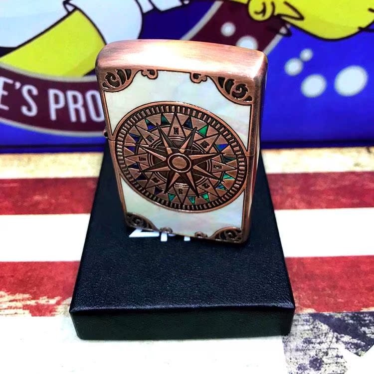 Zippo防风打火机贝壳十字星八星罗盘日版紫铜精雕刻煤油经典限量在类目 ZIPPO/瑞士军刀/眼镜, 品牌打火机及配件, ZIPPO/芝宝中 - 来自Buy2taobao.com提供专业的淘宝代购服务