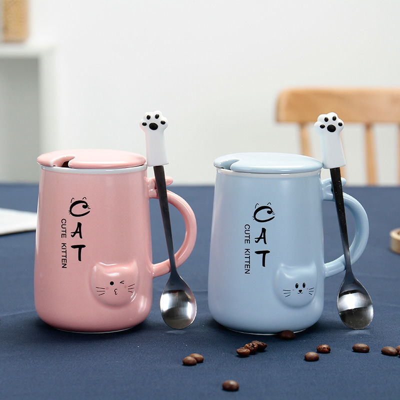 超萌杯子陶瓷杯女学生可爱马克杯带盖带勺茶杯韩版情侣水杯咖啡杯在类目 餐饮具, 咖啡器具, 咖啡杯中 - 来自Buy2taobao.com提供专业的淘宝代购服务