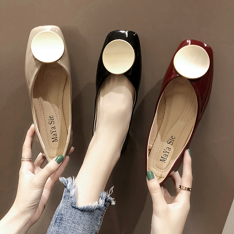 Net red single shoe woman 2019 new pattern Spring Suede Versatile Korean Edition Rhinestone fashion Square Toe Flat bottom Single shoesin the Festive supplies/Gift , Bridal Accessories category - from Buy2taobao.com to provide professional Taobao agent buy service