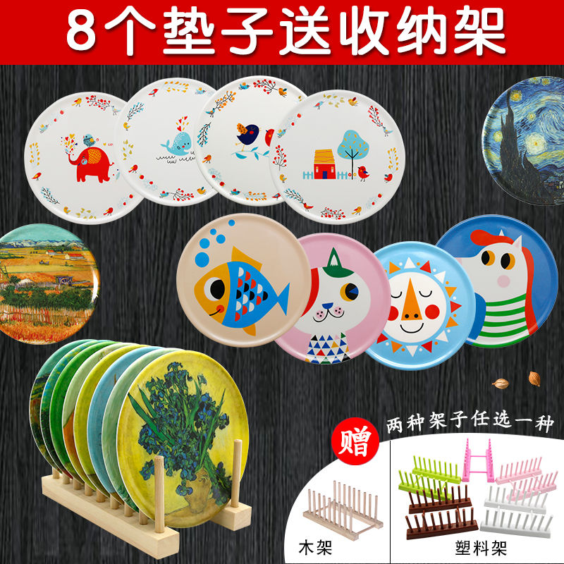 欧式卡通复古密胺仿瓷碗垫隔热垫餐桌垫厨房家用耐摔防烫锅垫杯垫在类目 餐饮具, 杯子/水杯/水壶, 杯垫中 - 来自Buy2taobao.com提供专业的淘宝代购服务