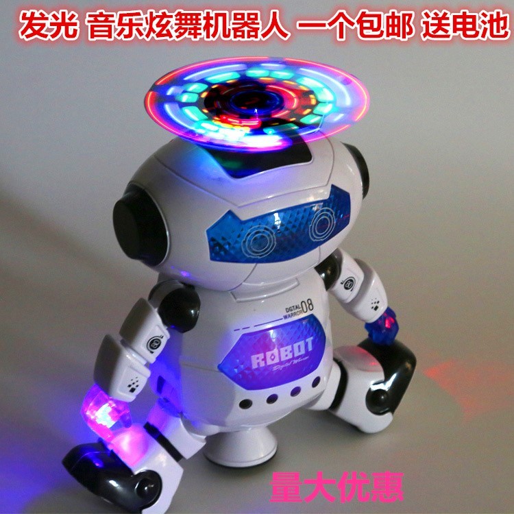 新款电动发光音乐360度旋转跳舞机器人儿童玩具生日礼物礼品玩具|msdalam kategori Toy/bayi/teka-teki/blok bangunan/model, elektronik/cahaya/berudara/mainan rumit, mainan LED - dari Buy2taobao.com untuk memberikan perkhidmatan ejen Taobao profesional membeli