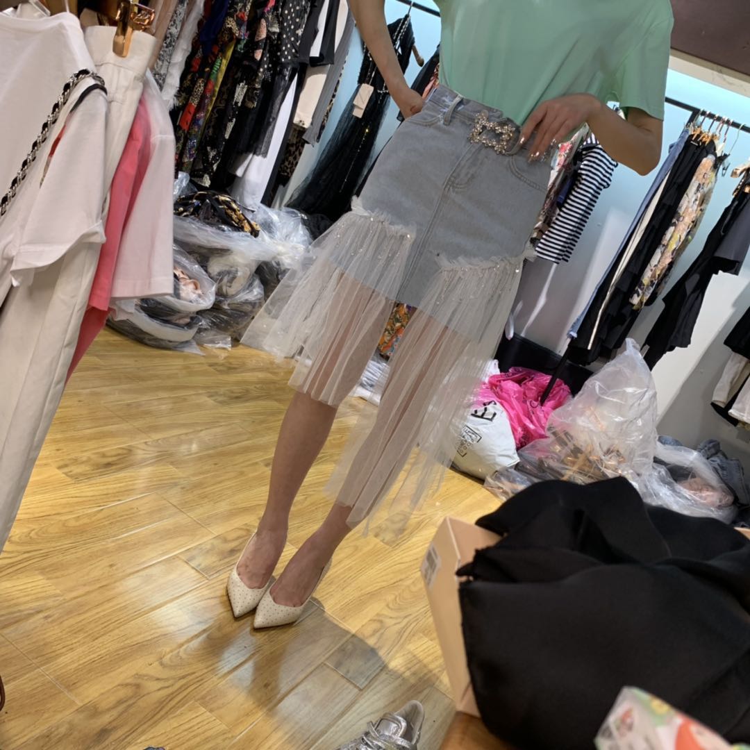 【高端歐貨 】C春季新款牛仔網紗拼接半身裙610P85711在類目 女裝/女士精品, 半身裙中 - 來自Buy2taobao.com提供專業的淘寶代購服務