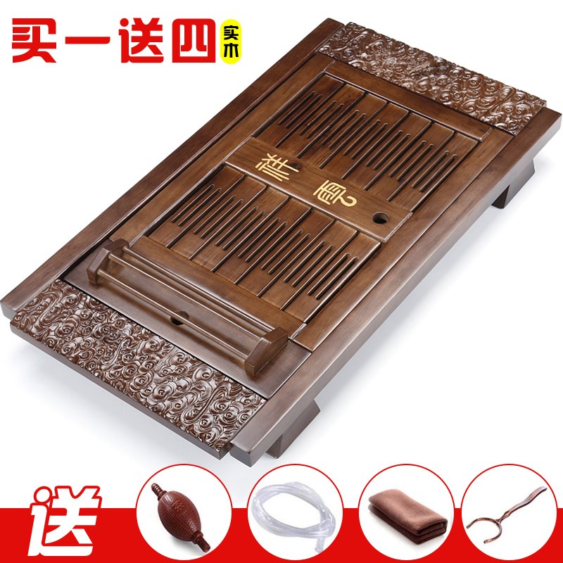 宗棠家用功夫茶具配件储水排水实木茶盘小号竹茶海茶台大号茶托盘|msdalam kategori pinggan mangkuk, set teh, dulang teh - dari Buy2taobao.com untuk memberikan perkhidmatan ejen Taobao profesional membeli
