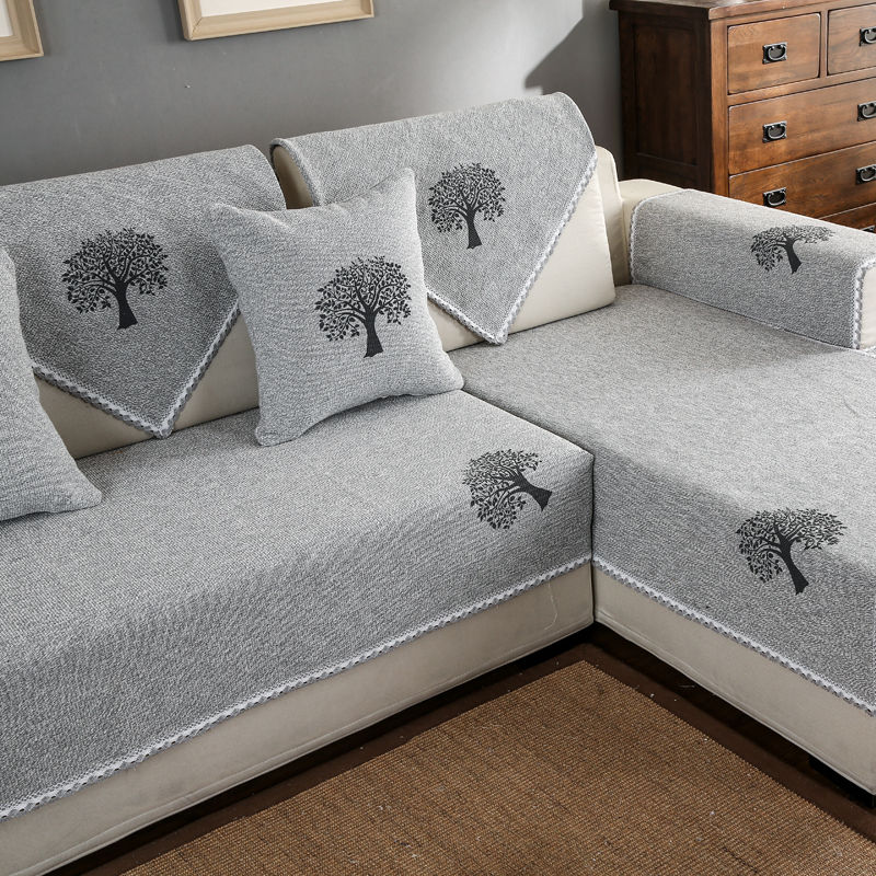 Sofa cushion Cotton and hemp Four seasons currency non-slip backrest Handrails towel combination suit Sofa cushions Set of parts Three-piece Suitein the Residential furniture , Sofa , Sofa category - from Buy2taobao.com to provide professional Taobao agent buy service