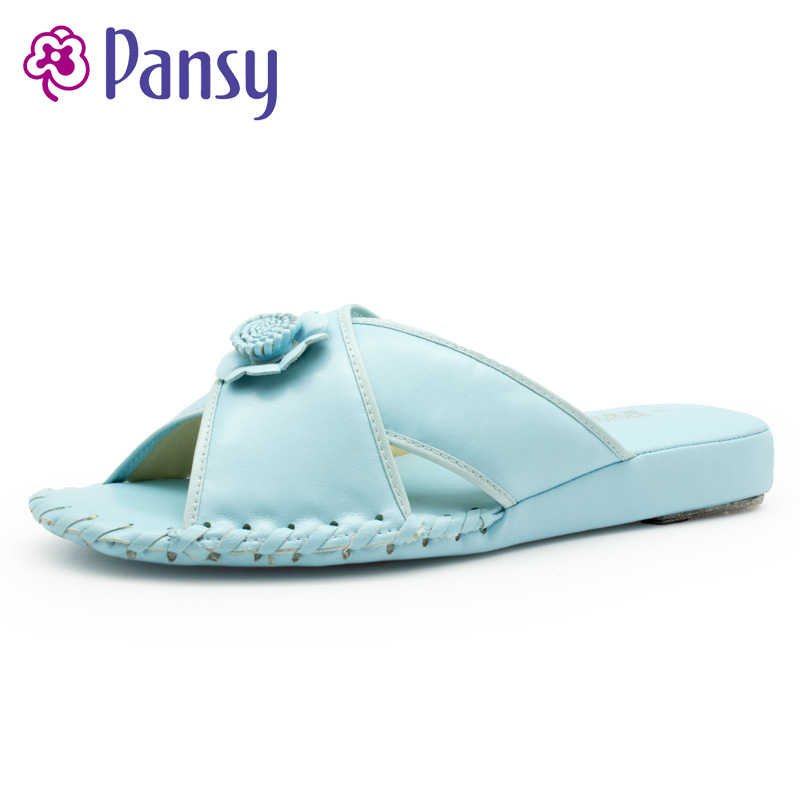 Pansy日本春秋女居家用花朵室內木地板靜音防滑手工涼拖鞋8580在類目 居家日用, 鞋用品, 居家鞋中 - 來自Buy2taobao.com提供專業的淘寶代購服務