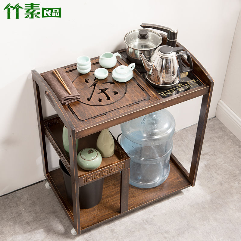 移动茶桌茶台阳台小茶几实木泡茶台家用电磁炉套装茶盘茶水架简约|ruв категории посуда, чайный сервиз, чайный поднос - от Buy2taobao.com для оказания профессиональной услуги покупки агента Taobao