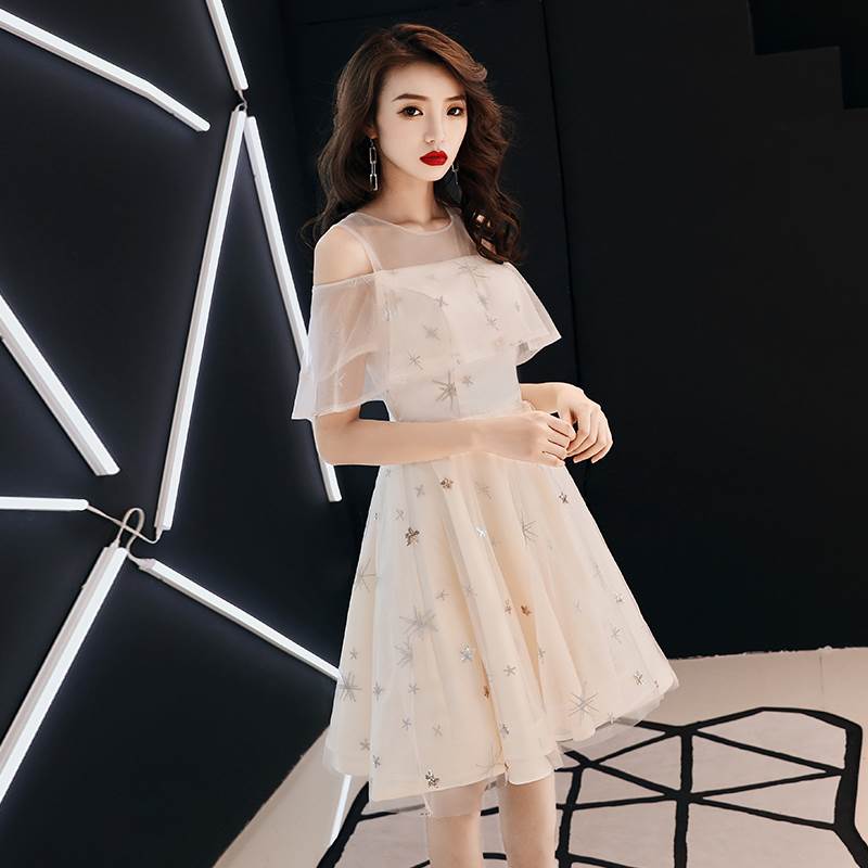 伴娘礼服女2019礼服连衣裙气质洋装仙气梦幻宴会小个子晚新款短款|ruв категории Женская одежда, Cвадебные платья, платье/вечернее платье - от Buy2taobao.com для оказания профессиональной услуги покупки агента Taobao