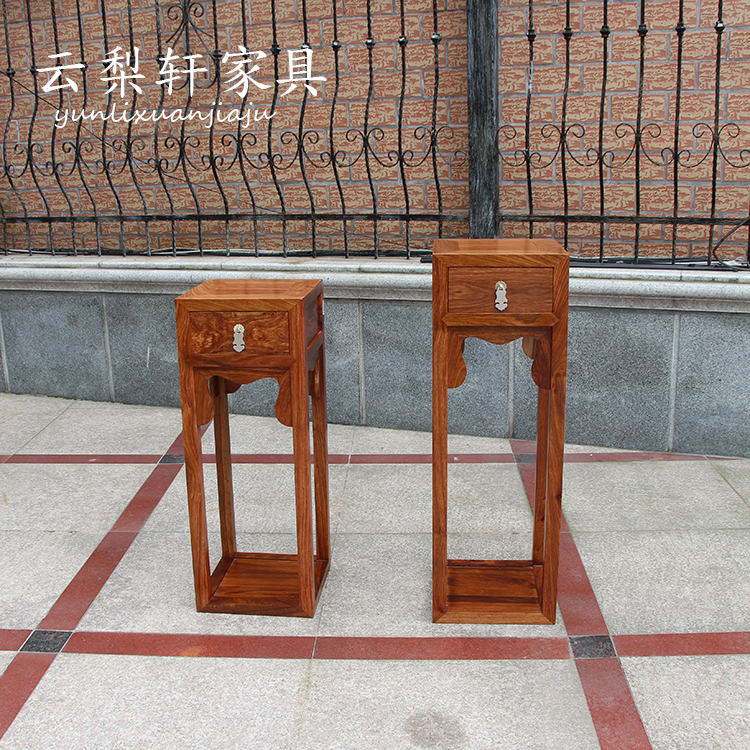 刺猬紫檀新中京式花架盆景架 红木花梨瓷客厅定制方形实木落地架在类目 住宅家具, 架类, 花架/花几中 - 来自Buy2taobao.com提供专业的淘宝代购服务