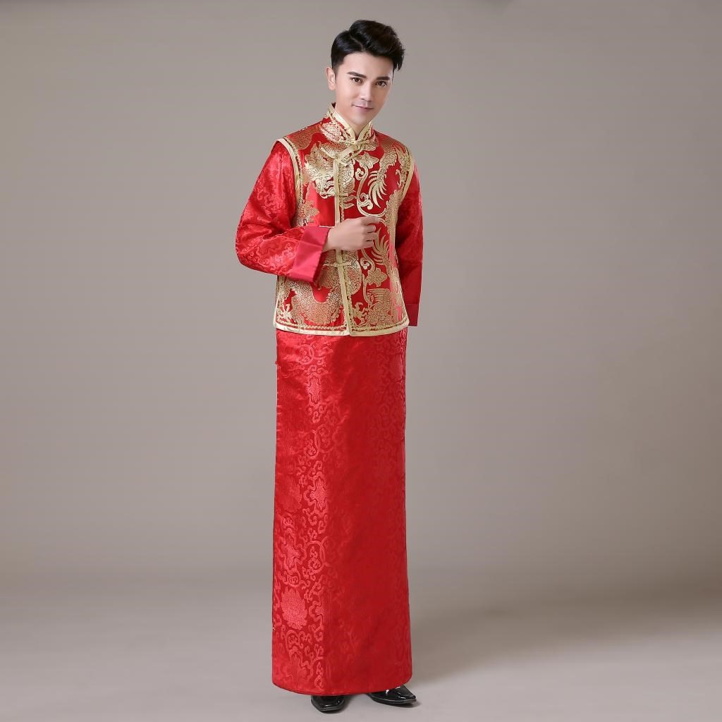 。花作衣新郎服装中式结婚秀禾服男士礼服唐装秀禾古装中国风褂在类目 男装, 民族服装中 - 来自Buy2taobao.com提供专业的淘宝代购服务