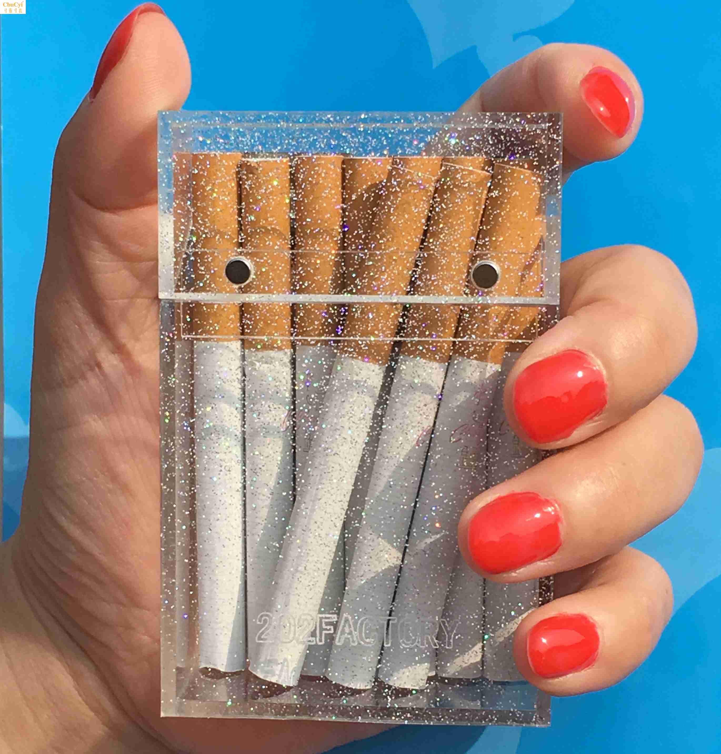煙盒女士 塑料透明新款粉紅七彩彩色韓國磁鐵自動手工制作閃光片在類目 ZIPPO/瑞士軍刀/眼鏡, 煙具, 煙盒中 - 來自Buy2taobao.com提供專業的淘寶代購服務