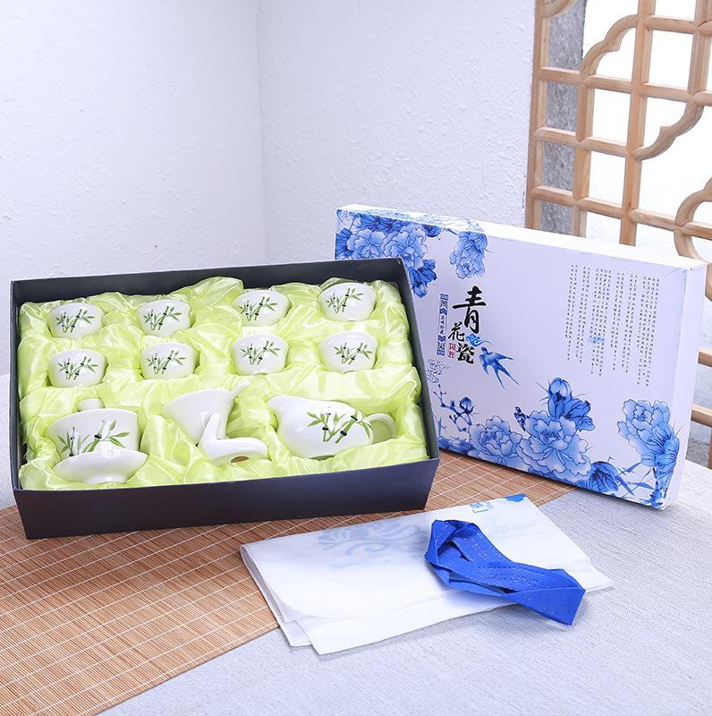 12头白瓷功夫茶具套装可定制logo印广告活动礼品定做礼盒包装包邮|ruв категории посуда, чайный сервиз, кунг - Фу, чайный сервиз - от Buy2taobao.com для оказания профессиональной услуги покупки агента Taobao