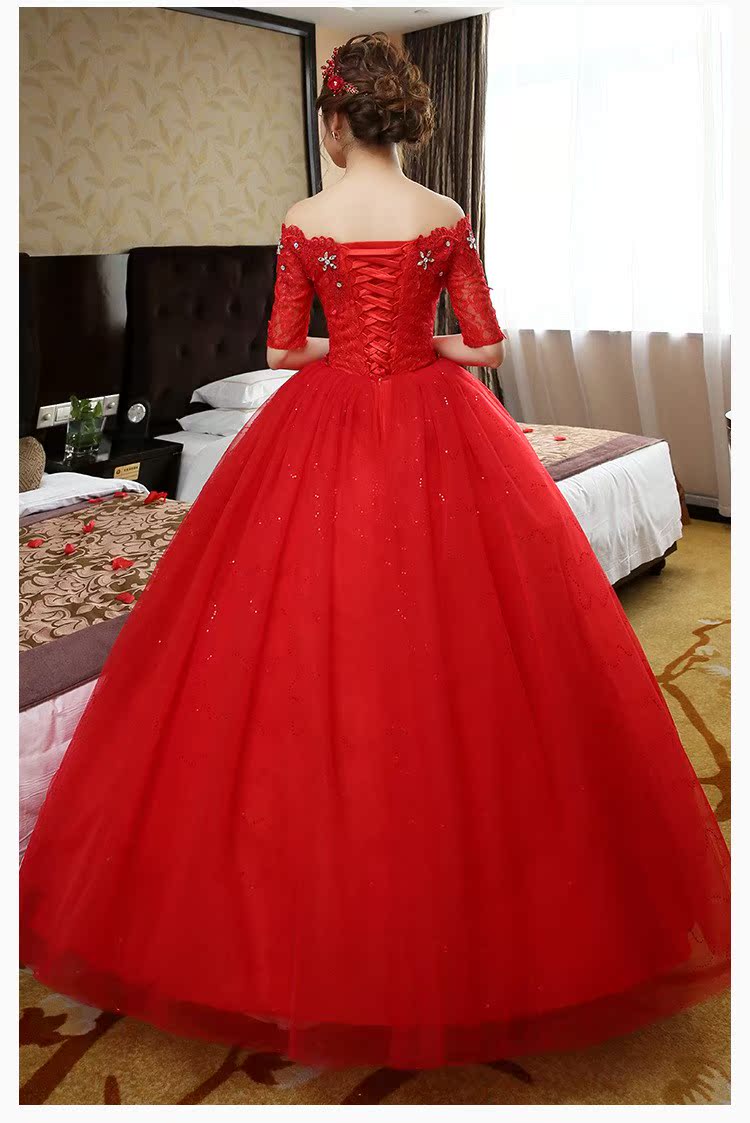 声乐一字肩中袖显瘦蓬蓬裙婚纱 新款独唱民歌 礼服舞台演出服艺考在类目 女装/女士精品, 婚纱/旗袍/礼服, 礼服/晚装中 - 来自Buy2taobao.com提供专业的淘宝代购服务
