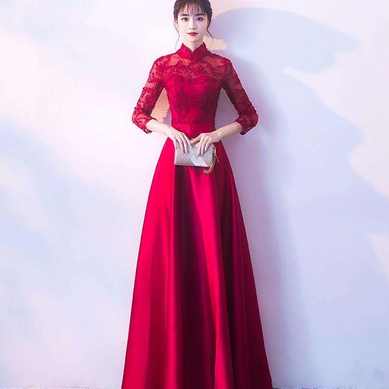 韩版伴娘服2018新品短款中式姐妹裙闺蜜装新款晚礼服裙女气质优雅|msdalam kategori Butik wanita / wanita, perkahwinan/Cheongsam/pakaian, pakaian/malam - dari Buy2taobao.com untuk memberikan perkhidmatan ejen Taobao profesional membeli