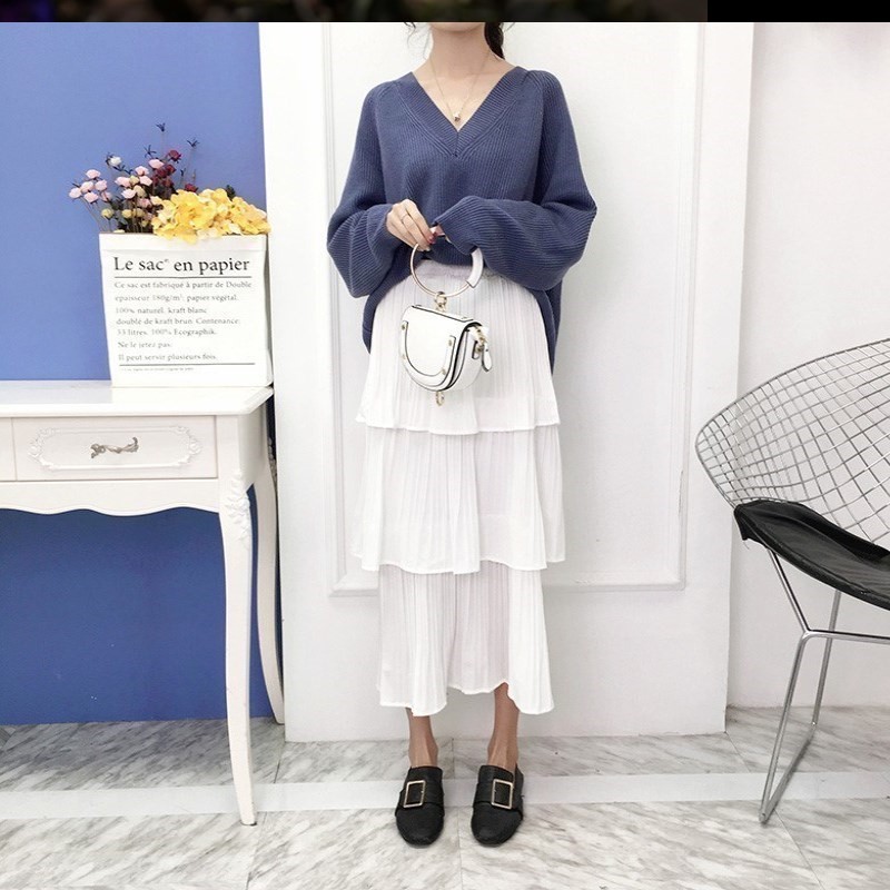 2019春季新款淑女气质多层蛋糕雪纺中长百褶半身裙韩版在类目 女装/女士精品, 半身裙中 - 来自Buy2taobao.com提供专业的淘宝代购服务