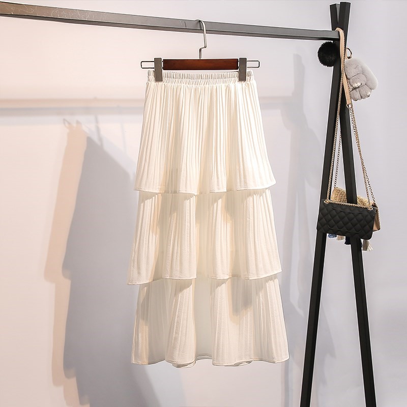 Ultra cents Layer upon layer Cake skirt skirt Sciascia 2019 new pattern Korean Edition Chiffon white student Bouffancy In summerin the Women's clothing/Boutique , Skirts category - from Buy2taobao.com to provide professional Taobao agent buy service