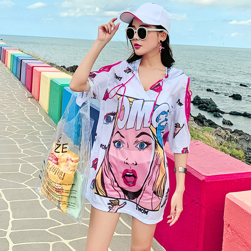 泳衣分体女式三件套平角裤时尚连帽罩衫宽松遮肚保守裙式韩国泳装在类目 运动/瑜伽/健身/球迷用品, 游泳, 分体泳衣中 - 来自Buy2taobao.com提供专业的淘宝代购服务