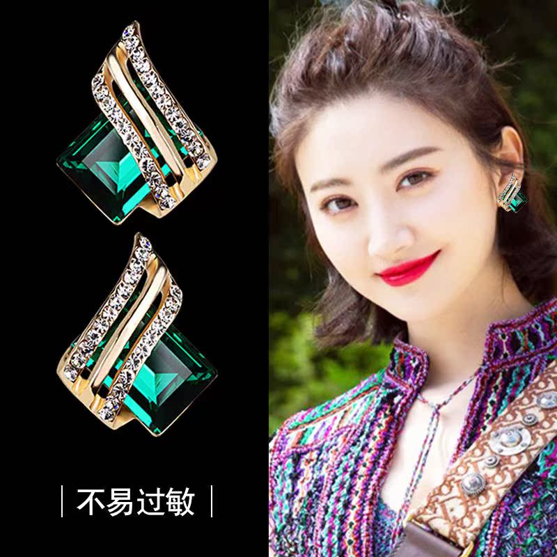 originality Angel wings Ear Studs Earrings the republic of korea personality temperament new pattern Simplicity Diamond Versatile 2019 Earring femalein the Jewelry/Diamond/Jade/Gold , Counter swarovski Crystal (New) , Earring category - from Buy2taobao.com to provide professional Taobao agent buy service