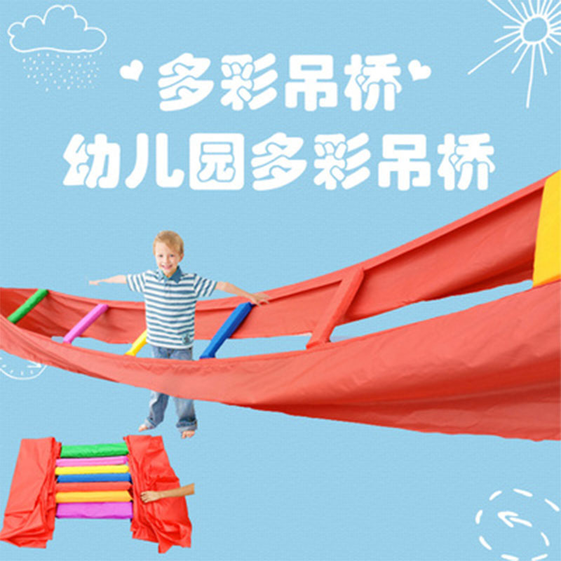 多彩吊桥幼儿园感统训练器材教具儿童户外活动游戏体智能彩虹桥|ruв категории игрушка/коляска/головоломка/блоки/модель, развлечения/оборудование для обучения/крупных объектов, чувство учебного оборудования/оборудование для обучения - от Buy2taobao.com для оказания профессиональной услуги покупки агента Taobao
