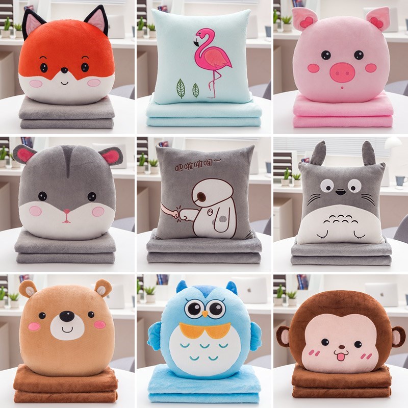The bed student Pillow Blanket Pillow Totoro Siesta pillow Spring and summer fold quilt Pillows Car Dual use Washablein the Home Fabric , Pillow/Pillow category - from Buy2taobao.com to provide professional Taobao agent buy service