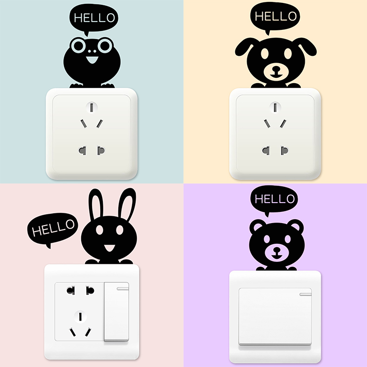 originality Cartoon lovely Small animals Switch Sticker Wall Stickers socket notebook Water cup mobile phone decorate autohesion Stickersin the Home accessories , Stickers , Switch Sticker category - from Buy2taobao.com to provide professional Taobao agent buy service