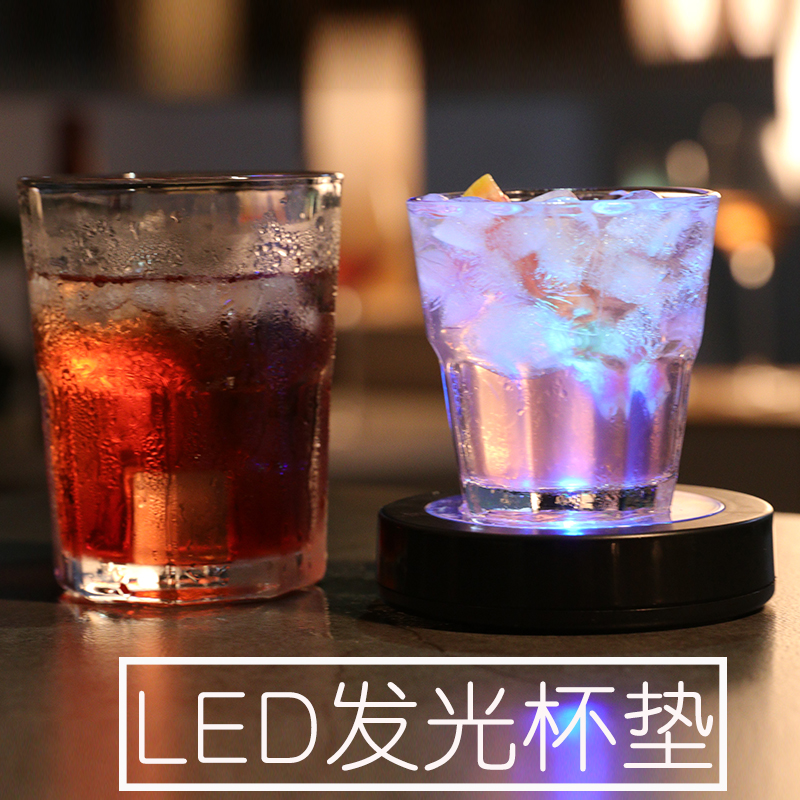 LED发光杯垫 酒吧调酒师专用炫彩杯垫 鸡尾酒圆形重力感应杯垫在类目 餐饮具, 杯子/水杯/水壶, 杯垫中 - 来自Buy2taobao.com提供专业的淘宝代购服务