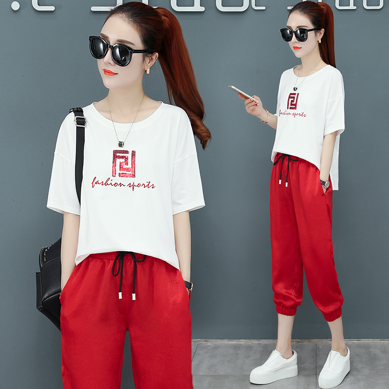 唯品会新款夏运动服休闲圆领短袖套装女夏季韩版七分小脚裤宽松两|msdalam kategori Butik wanita / wanita, menetapkan/pakaian seragam pelajar/seragam kerja, saman sukan Leisure - dari Buy2taobao.com untuk memberikan perkhidmatan ejen Taobao profesional membeli
