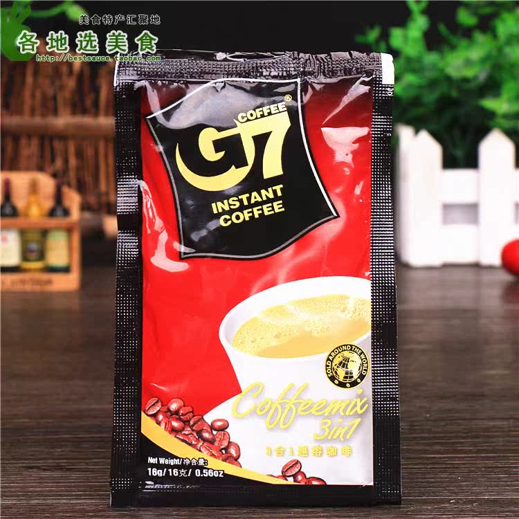 80包包邮 越南进口原装正品中原G7三合一速溶咖啡16g单袋 体验装在类目 咖啡/麦片/冲饮, 速溶咖啡/咖啡豆/粉, 速溶咖啡中 - 来自Buy2taobao.com提供专业的淘宝代购服务