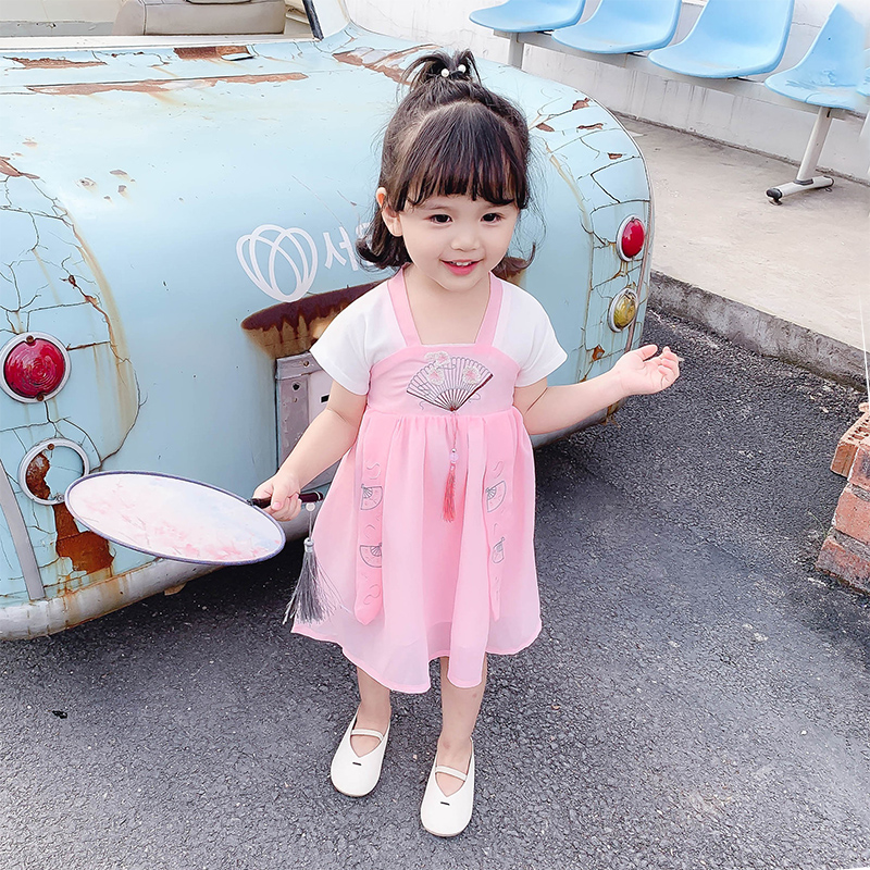 girl Hanfu summer Xian Qi Dress Tang costume Improvement Hanfu Ruskirt Aesthetic Chinese style ancient costume Princess Dressin the Children/Baby/Family fitted , Skirt(New) , Dress category - from Buy2taobao.com to provide professional Taobao agent buy service