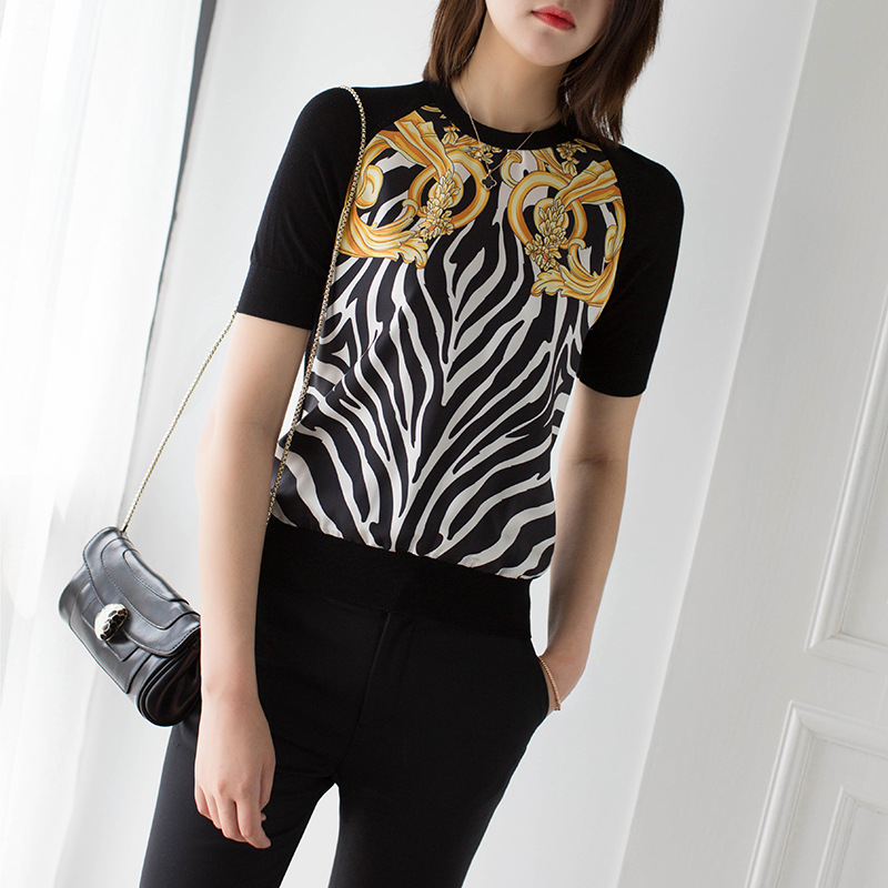 欧美大牌 H斑马纹斜纹绸真丝针织上衣y|msdalam kategori Butik wanita / wanita, baju-T - dari Buy2taobao.com untuk memberikan perkhidmatan ejen Taobao profesional membeli