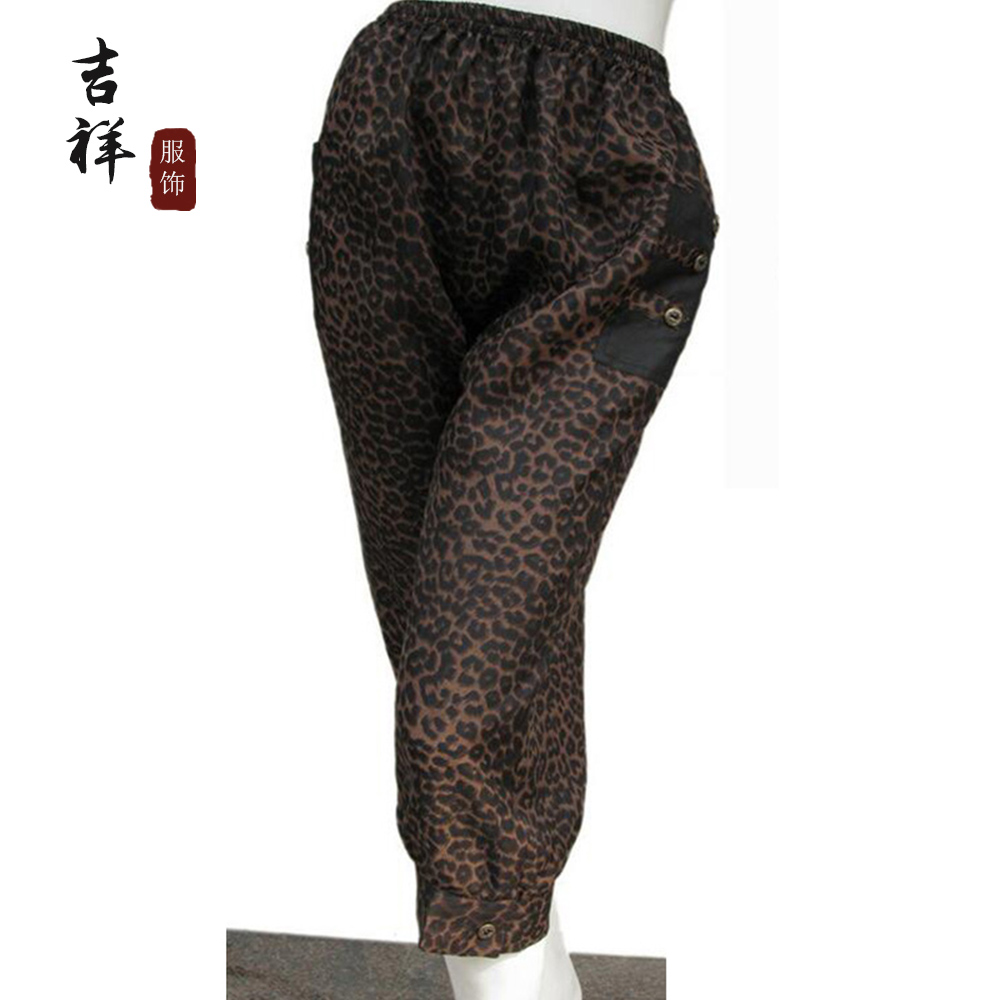 古丝路新品促销 真丝香云纱莨绸 全松紧豹纹八分女宽松休闲裤9040在类目 女装/女士精品, 中老年女装中 - 来自Buy2taobao.com提供专业的淘宝代购服务