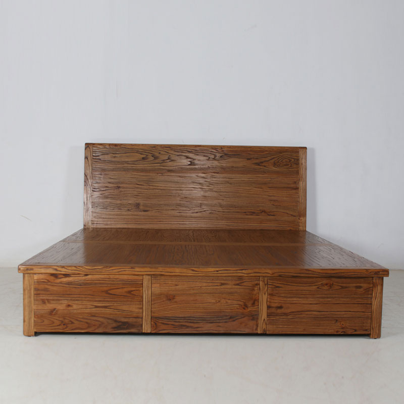 The original ecology Solid wood bed Wood furniture Old Elm Double bed Simplicity Solid wood bed Built-in storage box Customizablein the Residential furniture , Beds , Solid wood bed category - from Buy2taobao.com to provide professional Taobao agent buy service