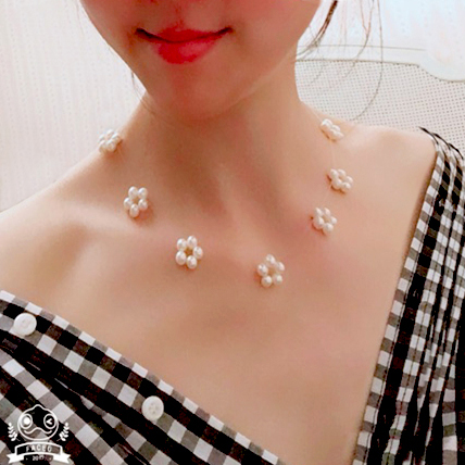 文艺清新天然珍珠项链/近圆形淡水珍珠正品#A063在类目 珠宝/钻石/翡翠/黄金, 天然珍珠(新), 颈饰中 - 来自Buy2taobao.com提供专业的淘宝代购服务